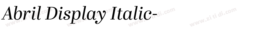 Abril Display Italic字体转换